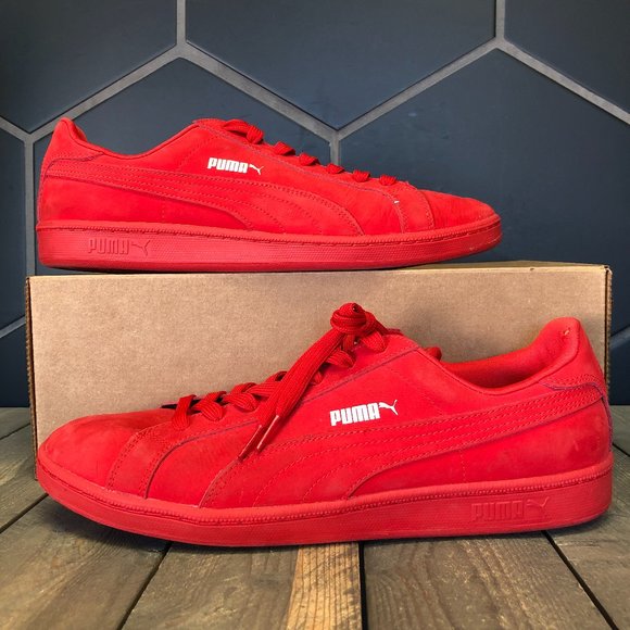 puma suede triple red